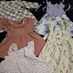 Floral and Plaid Baby Dress 6-9mo size